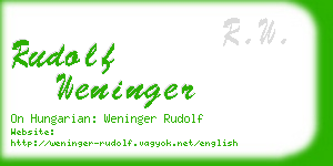 rudolf weninger business card